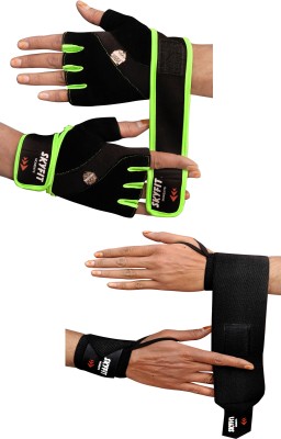 SKYFIT COMBO PACK 2 Super Gym Sports Gloves With Wrist Support Band For Men And Women Gym & Fitness Gloves(Multicolor)