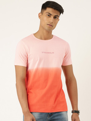 DIFFERENCE OF OPINION Tie & Dye Men Round Neck Pink T-Shirt