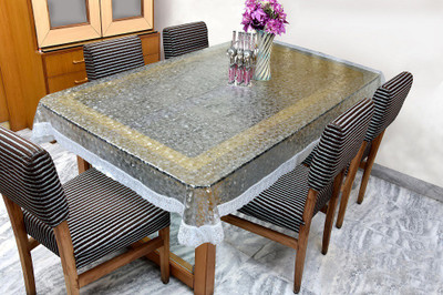Toshu Printed 6 Seater Table Cover(Multicolor, PVC)