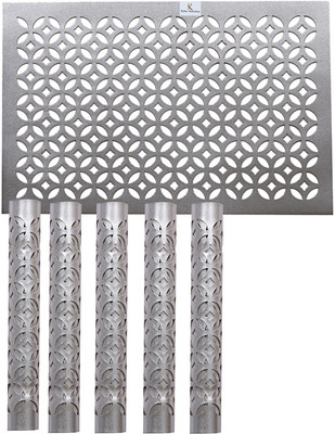 KUBER INDUSTRIES Rectangular Pack of 6 Table Placemat(Silver, Leather)