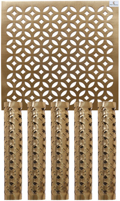 KUBER INDUSTRIES Square Pack of 6 Table Placemat(Gold, Leather)