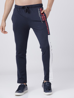 HIGHLANDER Solid Men Blue Track Pants