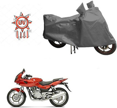 HYBRIDS COLLECTION Waterproof Two Wheeler Cover for Bajaj(Pulsar 220 DTS-i, Grey)