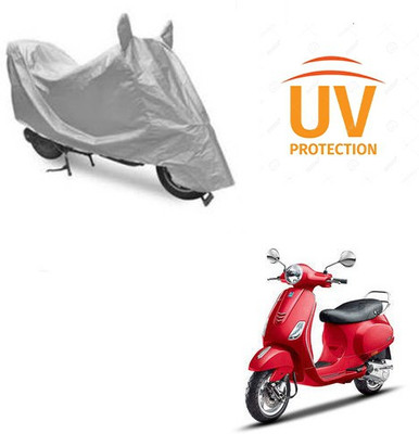 Atulit enterprises Two Wheeler Cover for Piaggio(Vespa VXL, Silver)