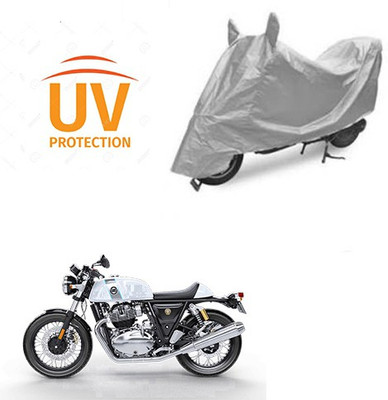 Atulit enterprises Waterproof Two Wheeler Cover for Royal Enfield(Continental GT, Silver)