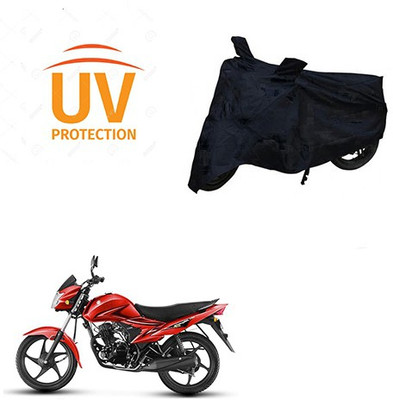 Feel heaven Two Wheeler Cover for Suzuki(Hayate, Black)