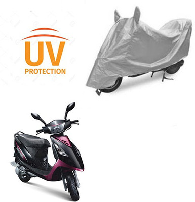 HYBRIDS COLLECTION Waterproof Two Wheeler Cover for TVS(Scooty Streak, Silver)