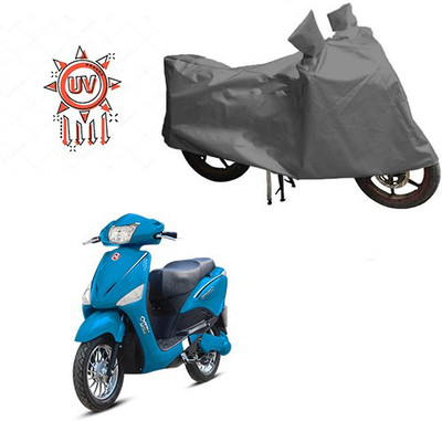 HYBRIDS COLLECTION Waterproof Two Wheeler Cover for Hero(Electric Optima, Grey)