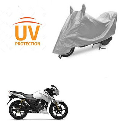 saanvi Two Wheeler Cover for TVS(Apache RTR 180, Silver)