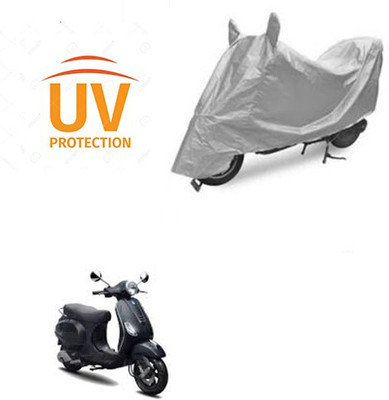 Atulit enterprises Two Wheeler Cover for Piaggio(Vespa LX, Silver)
