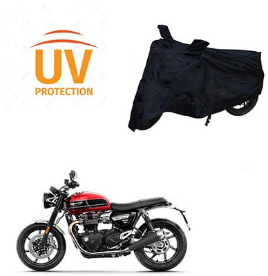 Atulit enterprises Two Wheeler Cover for Triumph(Twin, Black)