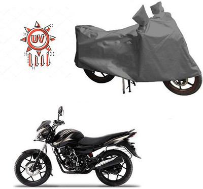 HYBRIDS COLLECTION Waterproof Two Wheeler Cover for Bajaj(Discover 150 s, Grey)