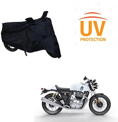 Atulit enterprises Two Wheeler Cover for Royal Enfield(Continental GT, Black)
