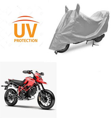 saanvi Two Wheeler Cover for Ducati(Hypermotard, Silver)