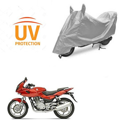 Atulit enterprises Two Wheeler Cover for Bajaj(Pulsar 220 DTS-i, Silver)