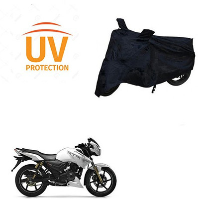 saanvi Two Wheeler Cover for TVS(Apache RTR 180, Black)