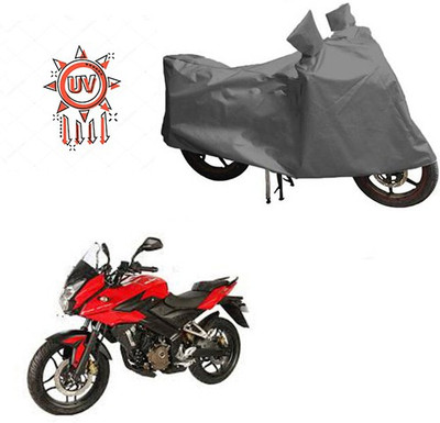 HYBRIDS COLLECTION Waterproof Two Wheeler Cover for Bajaj(Pulsar AS 150, Grey)
