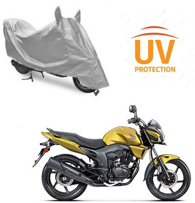 Atulit enterprises Two Wheeler Cover for Honda(CB Trigger, Silver)