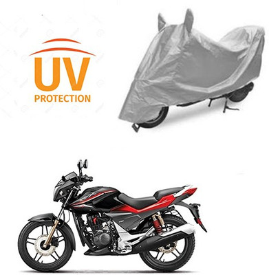 saanvi Two Wheeler Cover for Hero(CBZ Extreme, Silver)