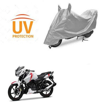 Feel heaven Two Wheeler Cover for TVS(Apache RTR 160, Silver)