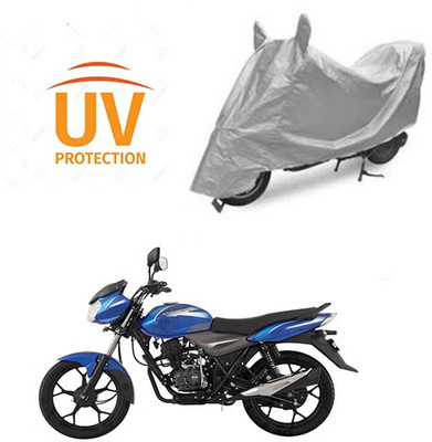 saanvi Two Wheeler Cover for Bajaj(Discover, Silver)