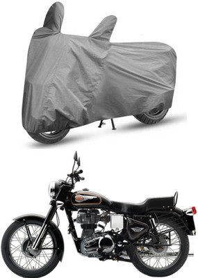 AUTOCAD Waterproof Two Wheeler Cover for Royal Enfield(Bullet 350 Twinspark, Grey)