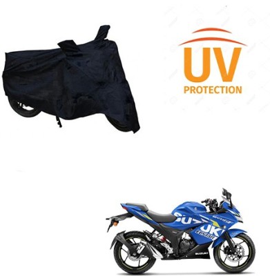 Atulit enterprises Two Wheeler Cover for Suzuki(Gixxer SF, Black)