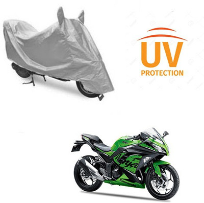 Atulit enterprises Two Wheeler Cover for Kawasaki(Ninja 300, Silver)