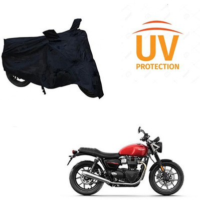 Atulit enterprises Two Wheeler Cover for Triumph(Twin spark, Black)