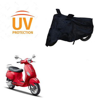 Atulit enterprises Two Wheeler Cover for Piaggio(Vespa VXL, Black)