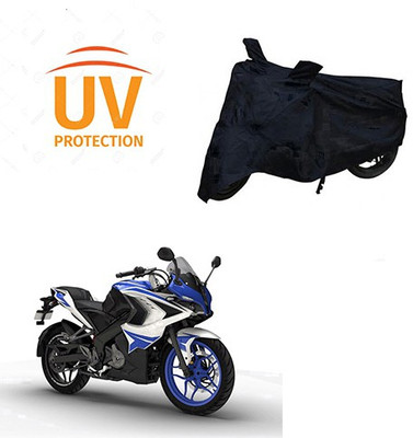 Atulit enterprises Two Wheeler Cover for Bajaj(Pulsar RS 200, Black)