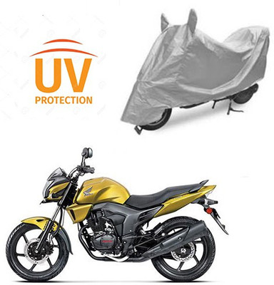 Atulit enterprises Two Wheeler Cover for Honda(CB Trigger, Silver)