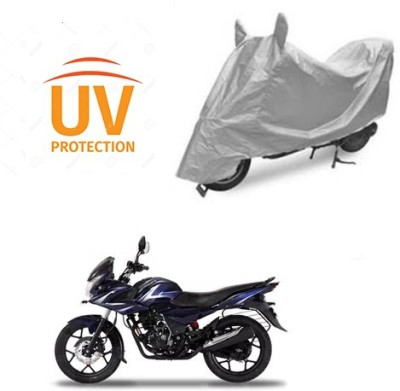 saanvi Two Wheeler Cover for Bajaj(Discover 150 f, Silver)