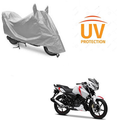 Atulit enterprises Two Wheeler Cover for TVS(Apache RTR 160, Silver)
