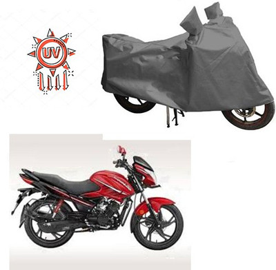 HYBRIDS COLLECTION Waterproof Two Wheeler Cover for Hero(Glamour, Grey)