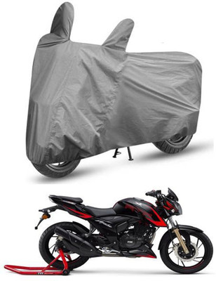 THE REAL ARV Two Wheeler Cover for TVS(Apache RTR 200 4V, Grey)