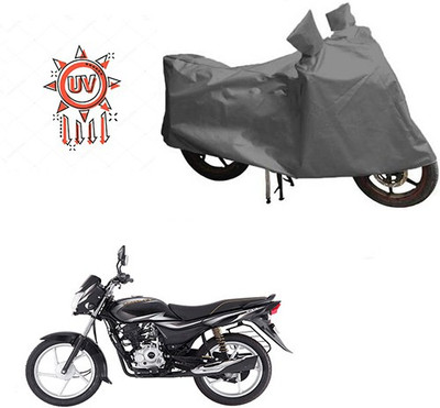 HYBRIDS COLLECTION Waterproof Two Wheeler Cover for Bajaj(Platina 100 DTS-i, Grey)