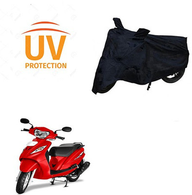 Atulit enterprises Two Wheeler Cover for TVS(Wego, Black)
