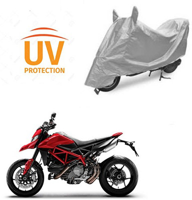 saanvi Two Wheeler Cover for Ducati(Hyperstrada, Silver)
