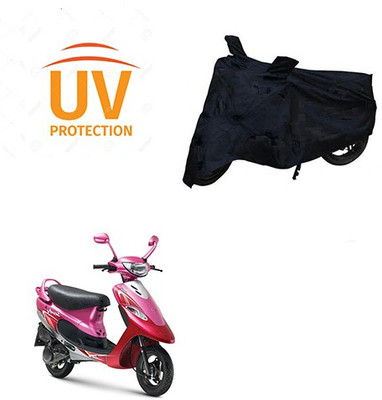 Feel heaven Two Wheeler Cover for TVS(Scooty Pep+, Black)