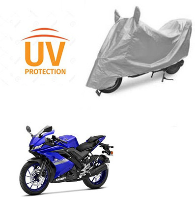 THE REAL ARV Waterproof Two Wheeler Cover for Yamaha(R15 V3, Silver)