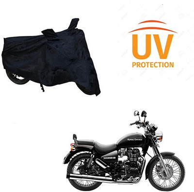 Atulit enterprises Two Wheeler Cover for Royal Enfield(Thunderbird 500, Black)