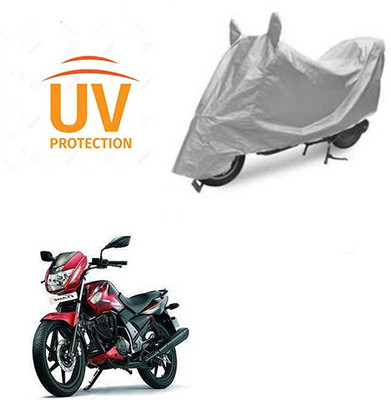 HYBRIDS COLLECTION Waterproof Two Wheeler Cover for TVS(Flame, Silver)