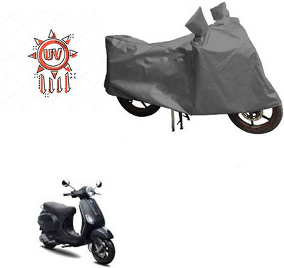 HYBRIDS COLLECTION Waterproof Two Wheeler Cover for Piaggio(Vespa LX, Grey)