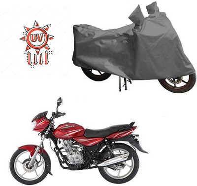 HYBRIDS COLLECTION Waterproof Two Wheeler Cover for Bajaj(Discover 125 DTS-i, Grey)
