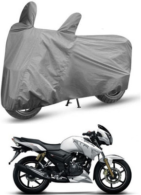 Zection Two Wheeler Cover for TVS(Apache RTR 180, Grey)