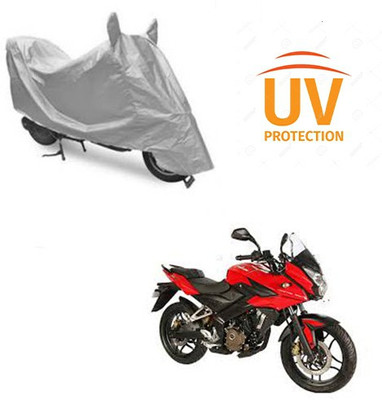 Atulit enterprises Two Wheeler Cover for Bajaj(Pulsar AS 150, Silver)