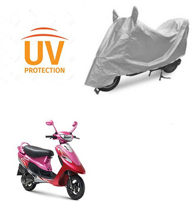 HYBRIDS COLLECTION Waterproof Two Wheeler Cover for TVS(Scooty Pep+, Silver)