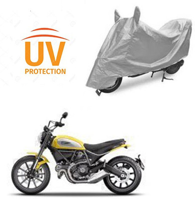 Atulit enterprises Two Wheeler Cover for Ducati(Scrambler, Silver)