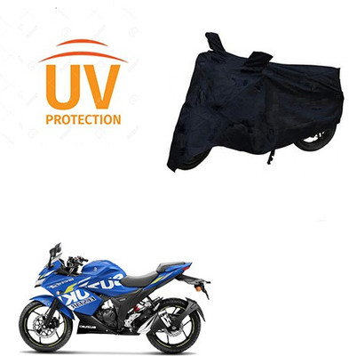 Atulit enterprises Two Wheeler Cover for Suzuki(Gixxer SF, Black)